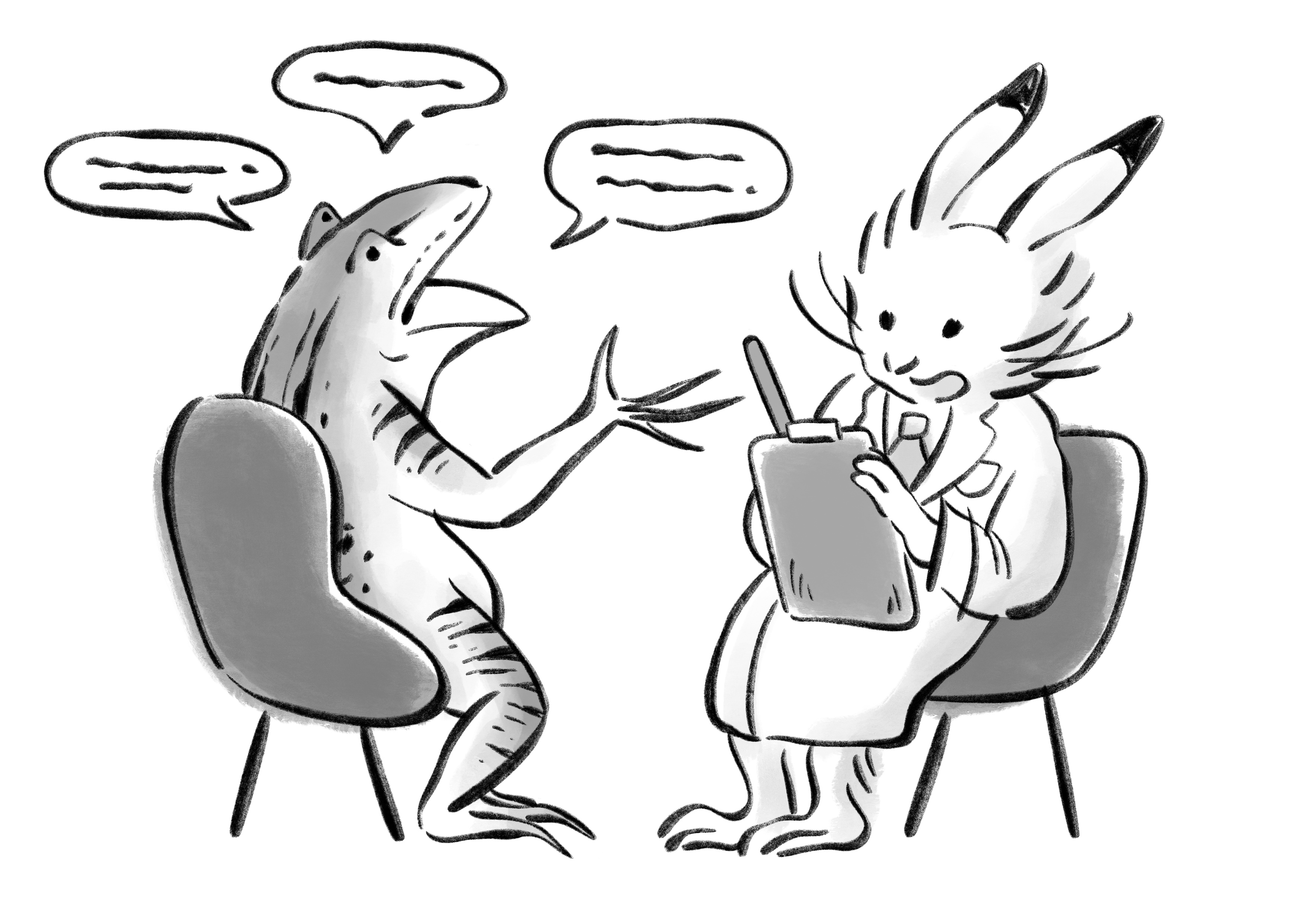 医師に相談する患者